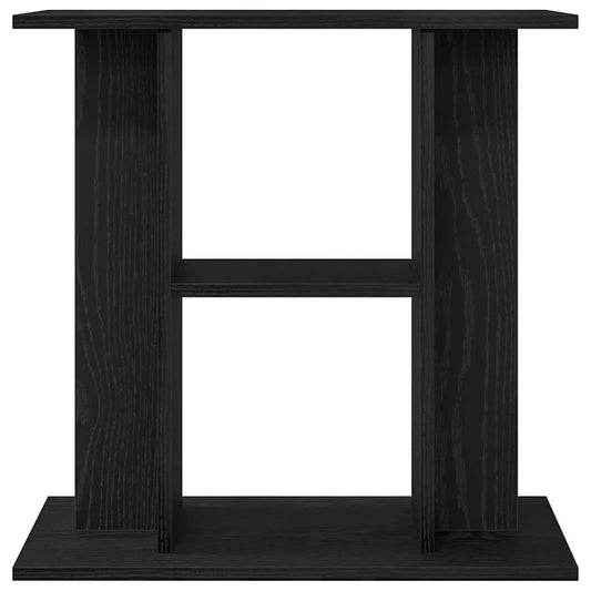 NNEVL Aquarium Stand Black Oak 60x30x60 cm Engineered Wood.