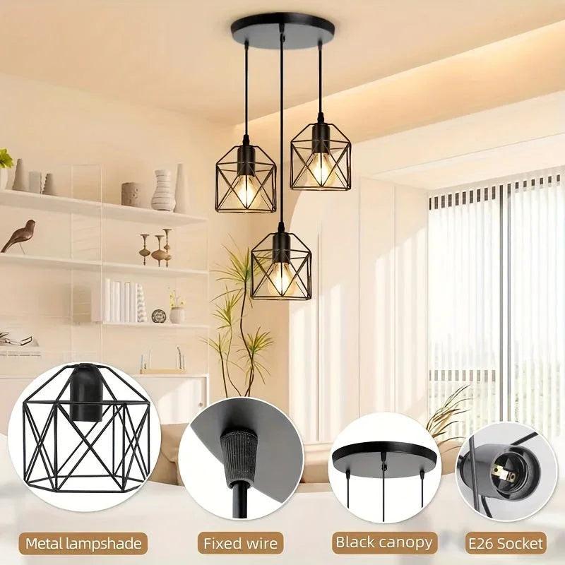3-Light Industrial Ceiling Light.