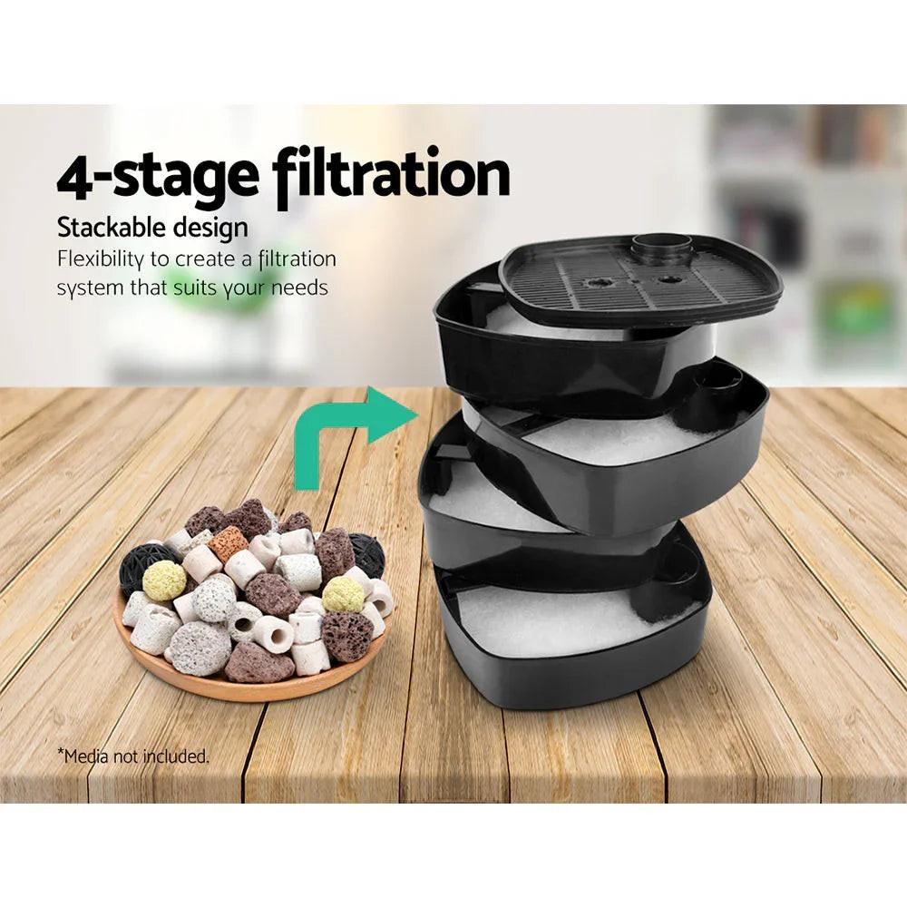 NNEDSZ Aquarium External Canister Filter Aqua Fish Water Tank Sponge Pond 1250L.