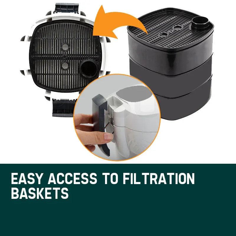 NNEMB Aquarium External Canister Filter Aqua Fish Tank Pond Pump UV Light 1850 L/H.