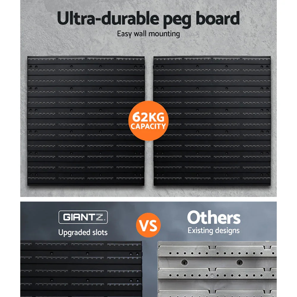 NNEDSZ  108 Storage Bin Rack Wall Mounted Tools Organiser Peg Wall Bench Garage.