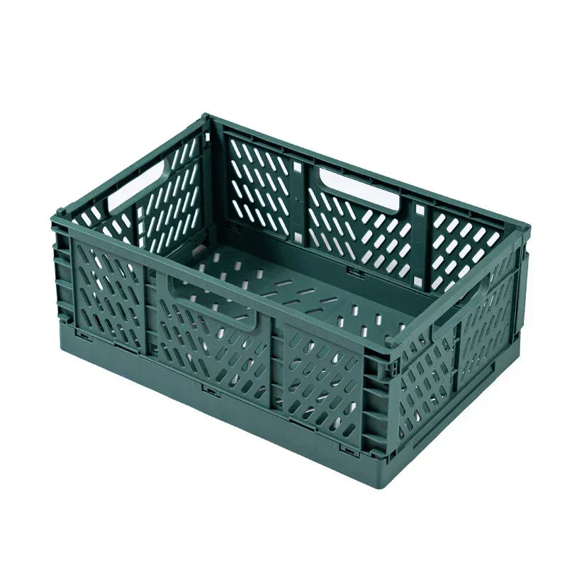 Plastic Foldable Storage Crate Stackable Box Organizer.