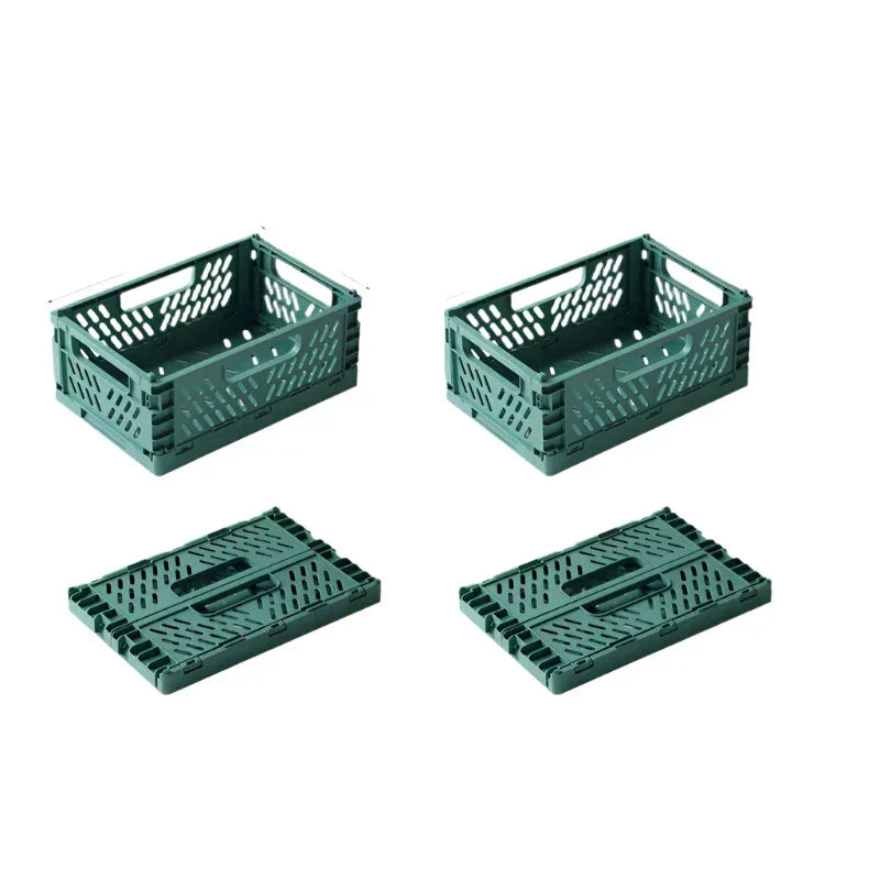 Plastic Foldable Storage Crate Stackable Box Organizer.