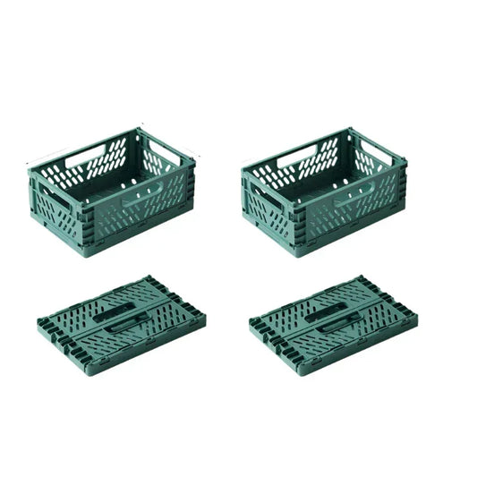 Plastic Foldable Storage Crate Stackable Box Organizer.