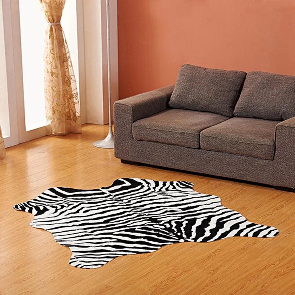 1x Zebra Printed Carpet.