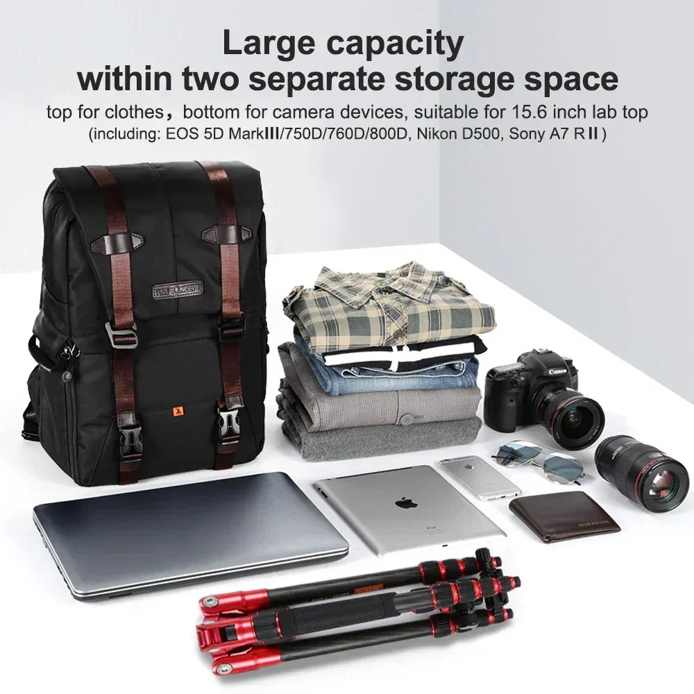 Rainproof Photography Backpack for Cameras.