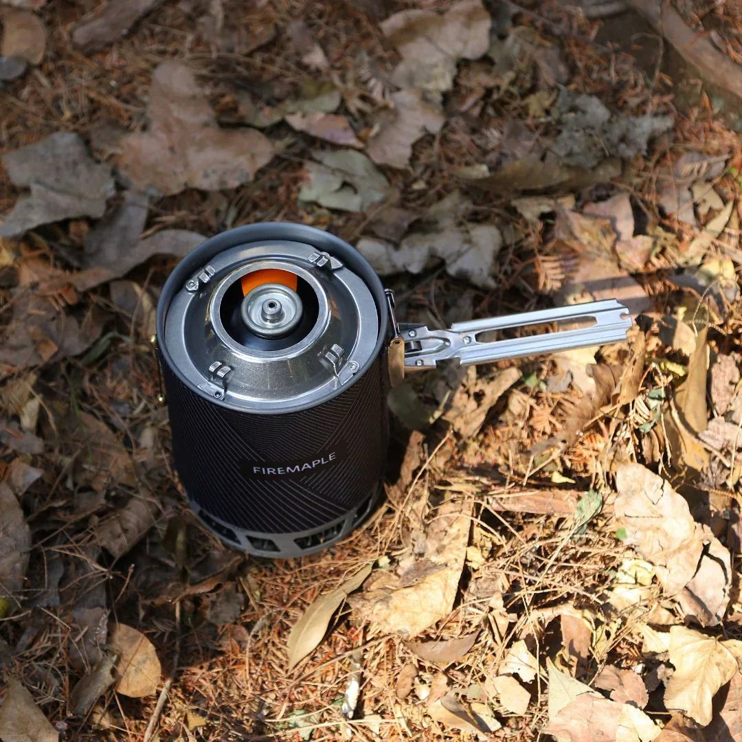 All-in-One Camping Stove with Piezo Ignition Black.