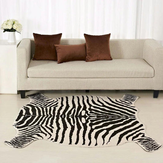 1x Zebra Printed Carpet.