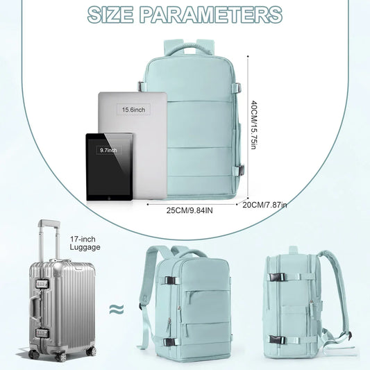 Waterproof Backpack Air Cushion Support Blue.