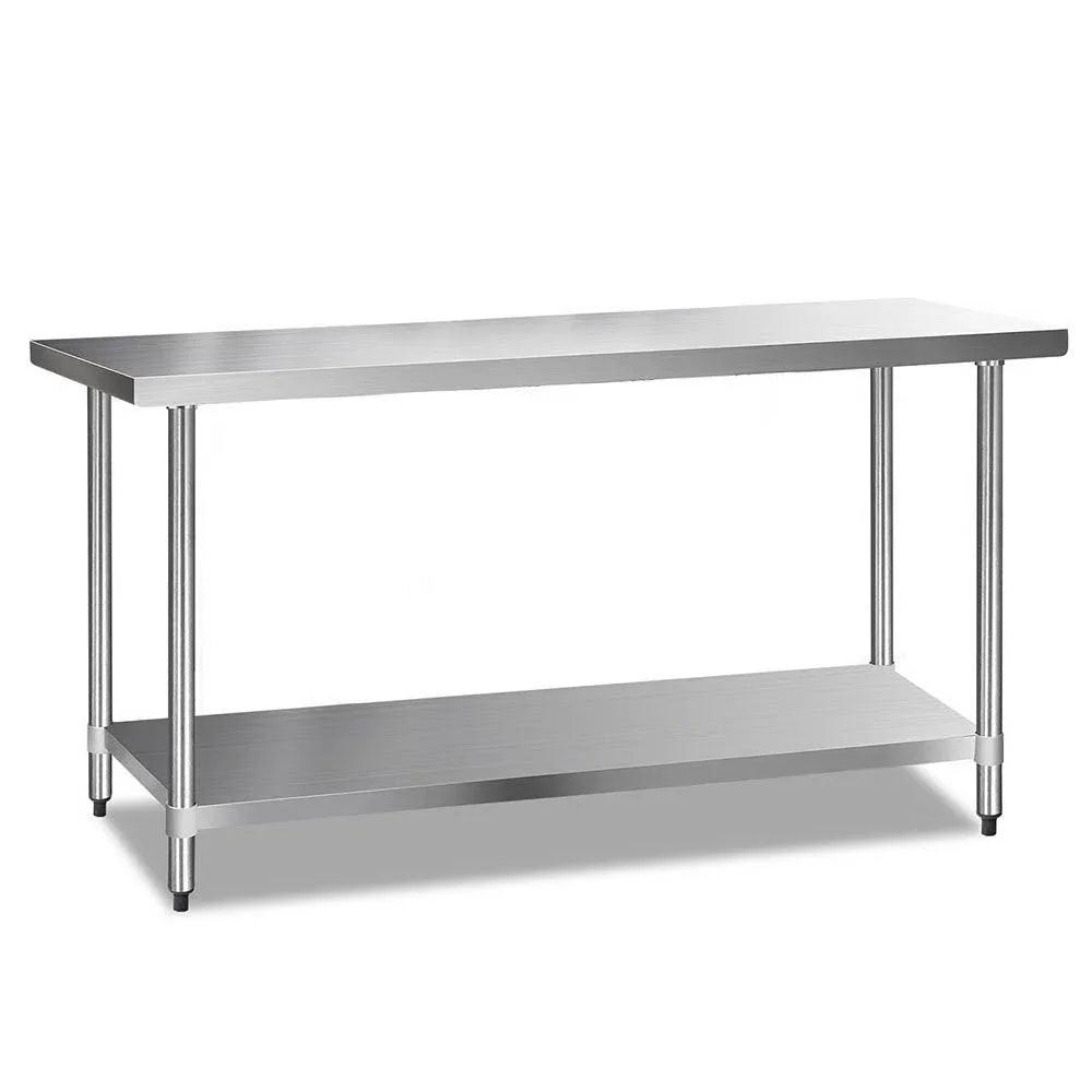 NNEDSZ 610 x 1829mm Commercial Stainless Steel Kitchen Bench.