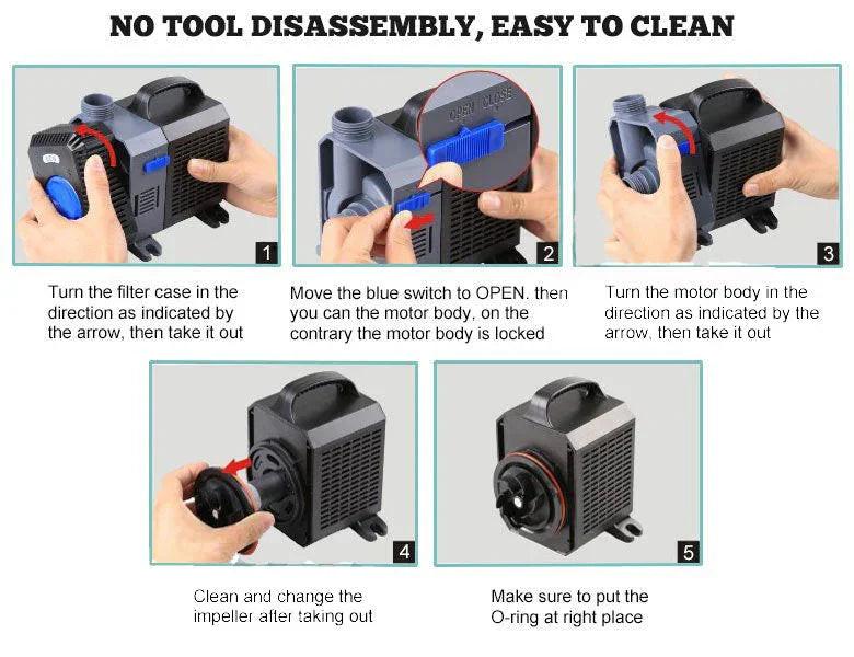 NNEDSZ 140W 16000L/H Submersible Aquarium Fountain Pond Marine Water Pump Fish Tank NEW.