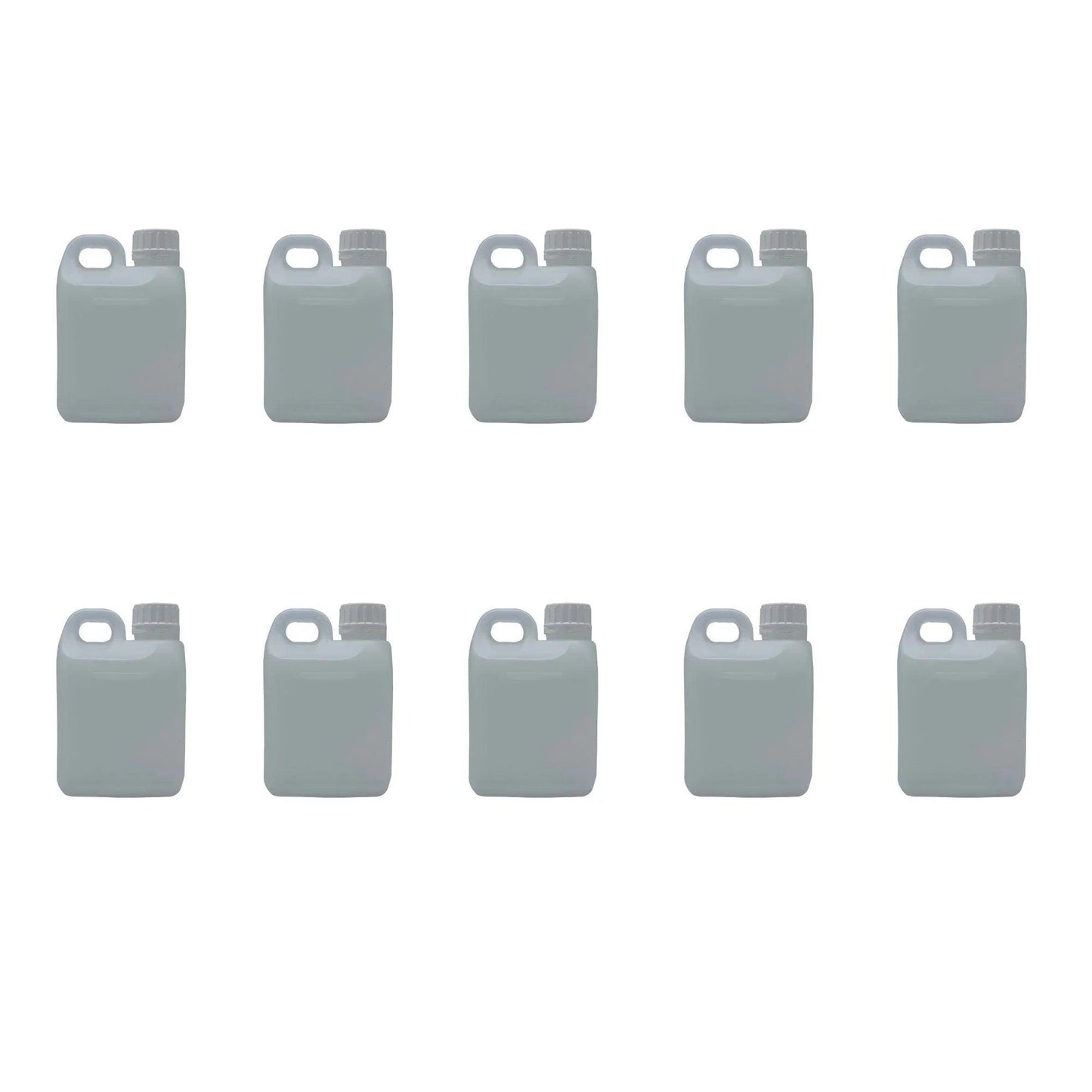 NNEDSZ 10x 1L Natural Bottle HDPE + TE Cap Jerry Can - Empty Plastic Chemical Food.