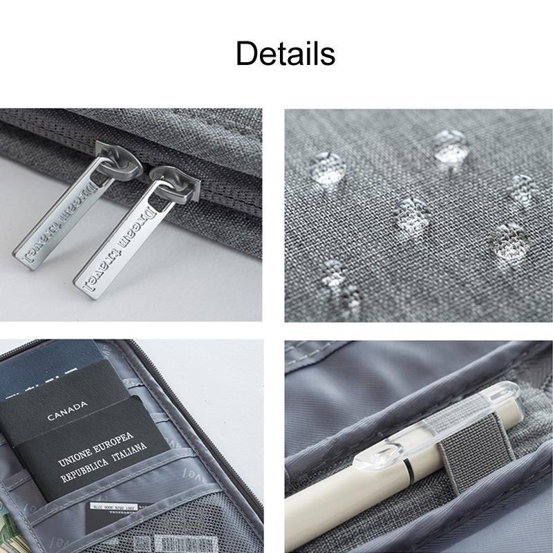 NNEDSZ Waterproof Travel Document Bag Black Large - Orange Pink Small.