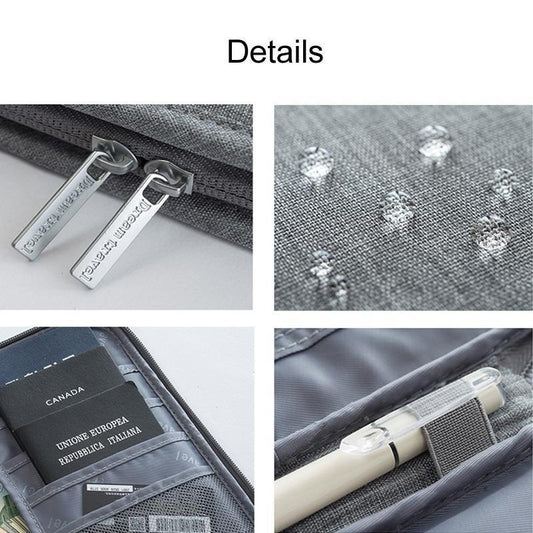 NNEDSZ Waterproof Travel Document Bag Black Large - Orange Pink Small.