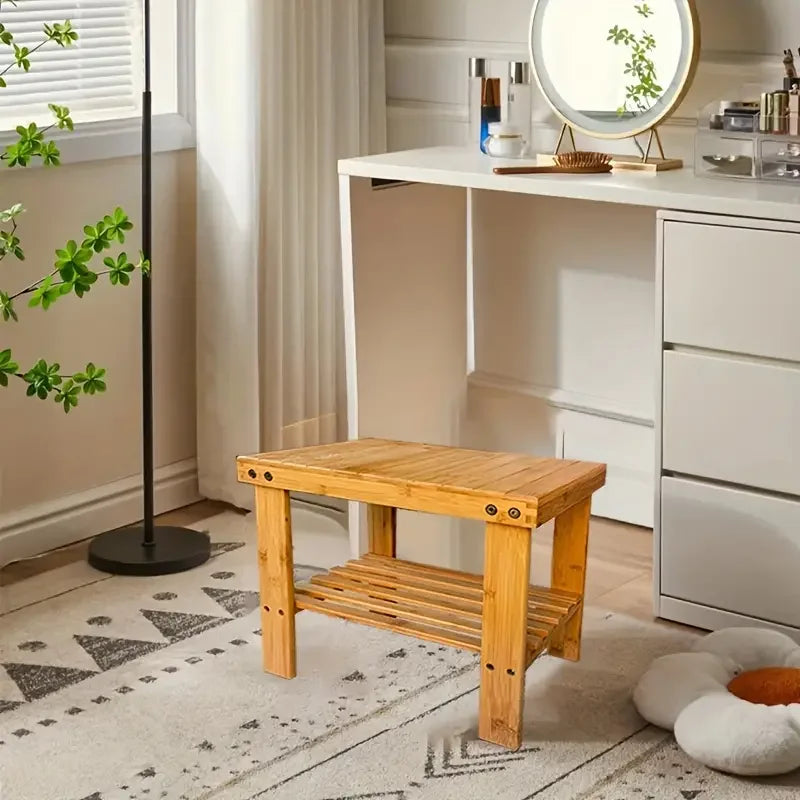 1 pc Bamboo Gardening Work Bench - Sturdy, Natural Color.