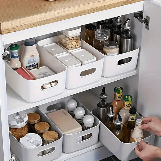 10pcs Set Plastic Storage Baskets with Handles.