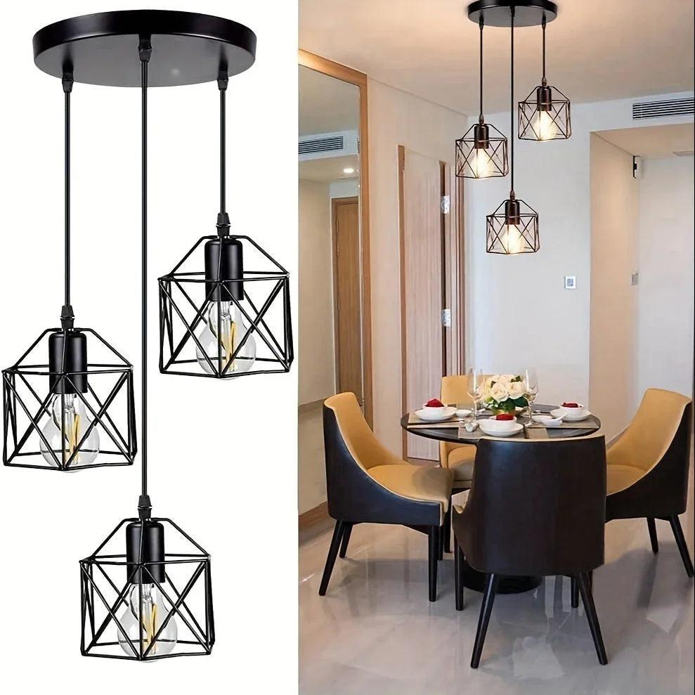 3-Light Industrial Ceiling Light.