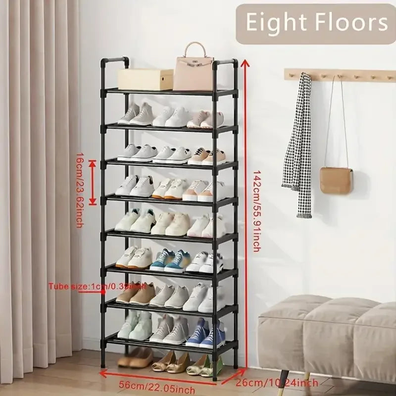 Adjustable Multi-Layer Shoes Storage Rack - Keep Your Space Organized.