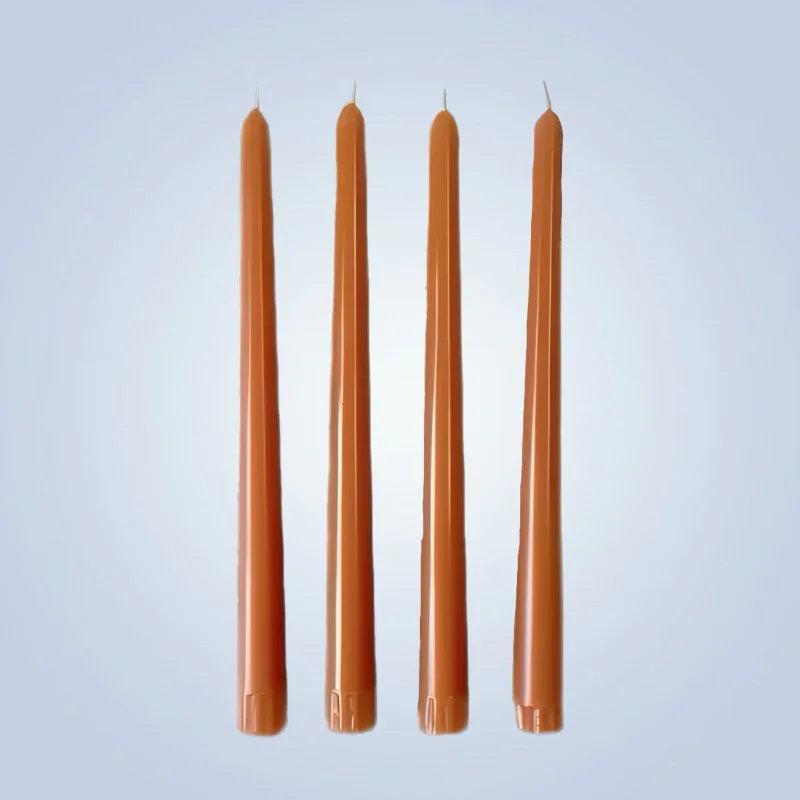 Coloured Beeswax Taper Candle | Desert Rose.