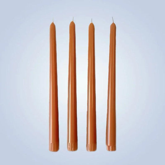 Coloured Beeswax Taper Candle | Desert Rose.