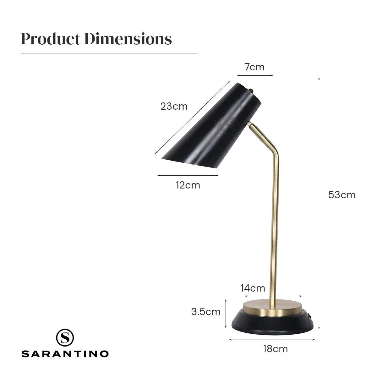 NNEDPE Black/Brass Table Lamp.