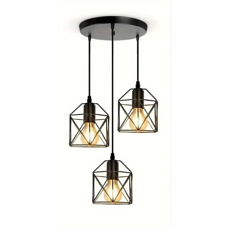 3-Light Industrial Ceiling Light.